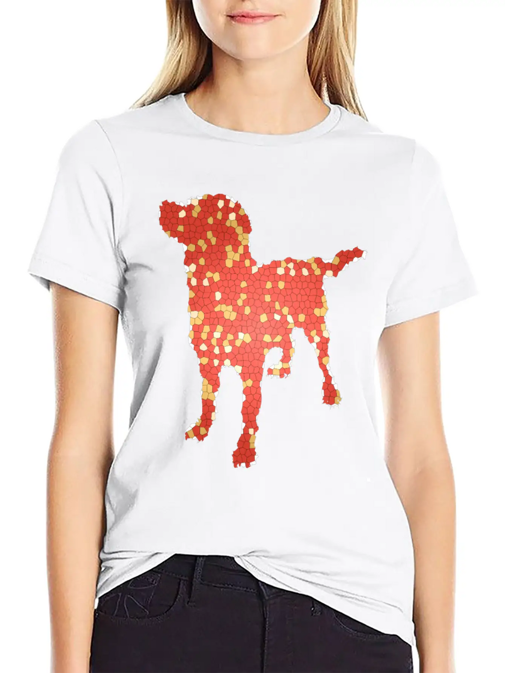 Dog Exclusive Design Gift Idea Mosaic Fashion Art Breathable Graphic T-Shirt – Perfect For Casual Days