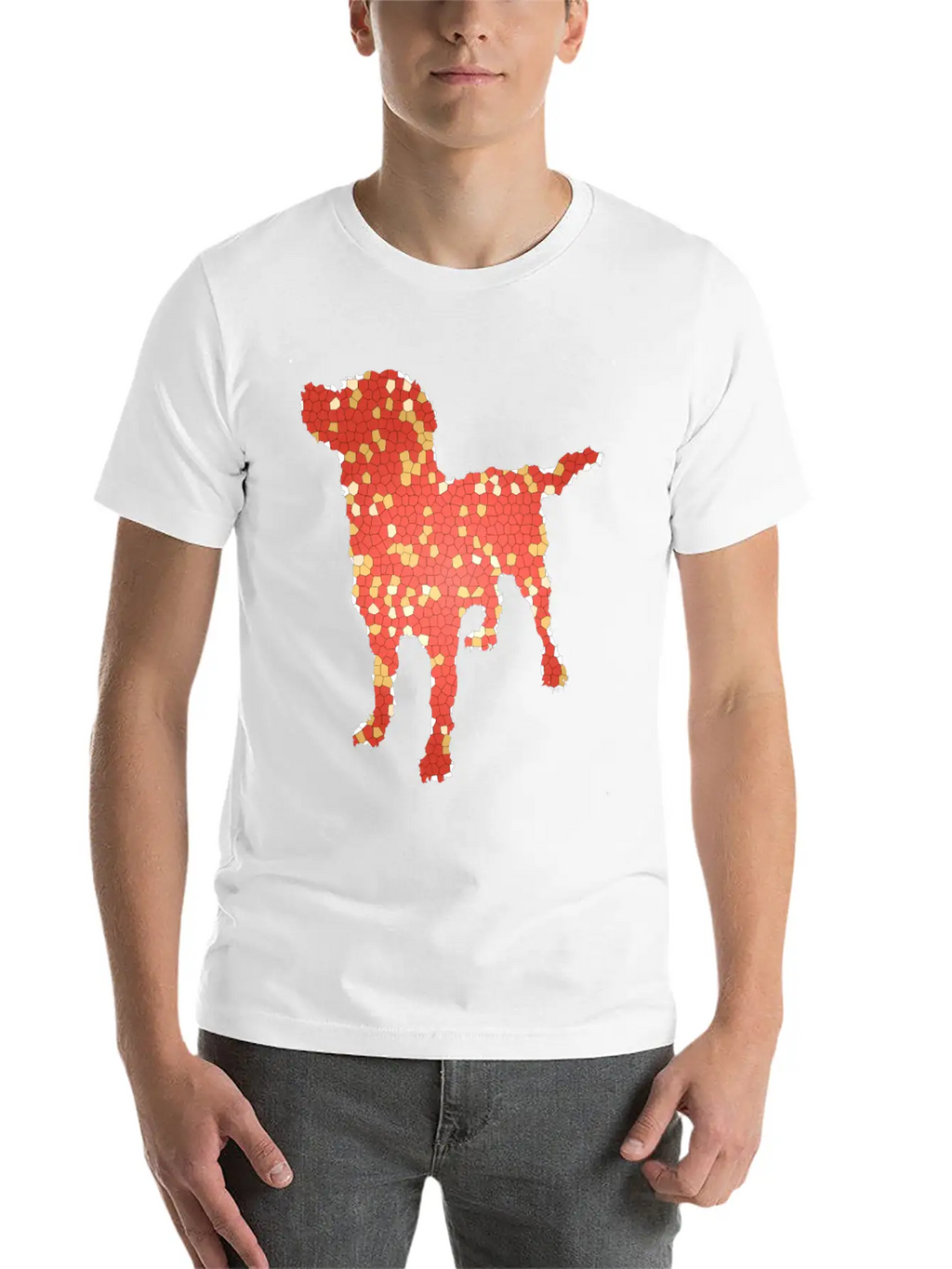 Dog Exclusive Design Gift Idea Mosaic Fashion Art Breathable Graphic T-Shirt – Perfect For Casual Days