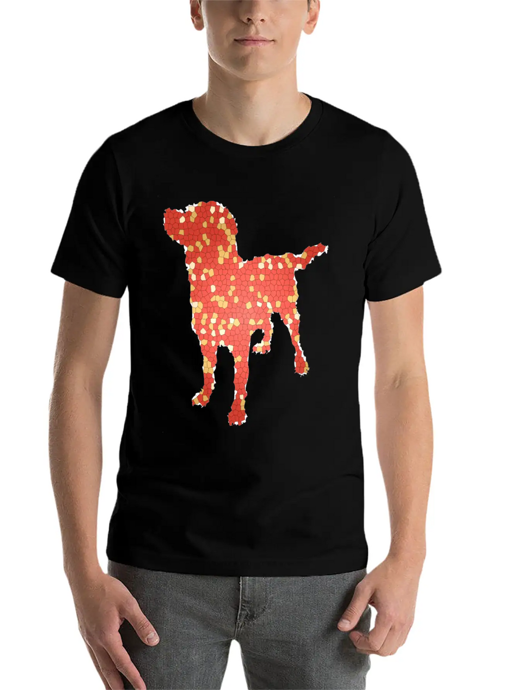 Dog Exclusive Design Gift Idea Mosaic Fashion Art Breathable Graphic T-Shirt – Perfect For Casual Days