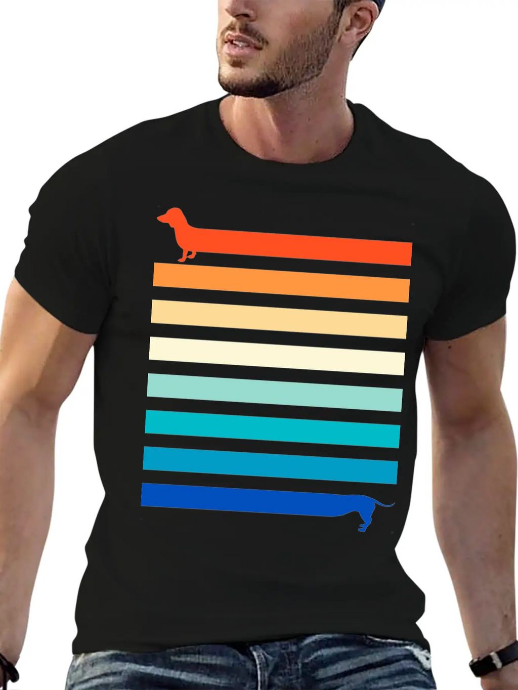 Dog Friend Retro Outfit, Best Friend Dog Dachshund Classic Cotton Tee – Unisex Comfort For Any Season