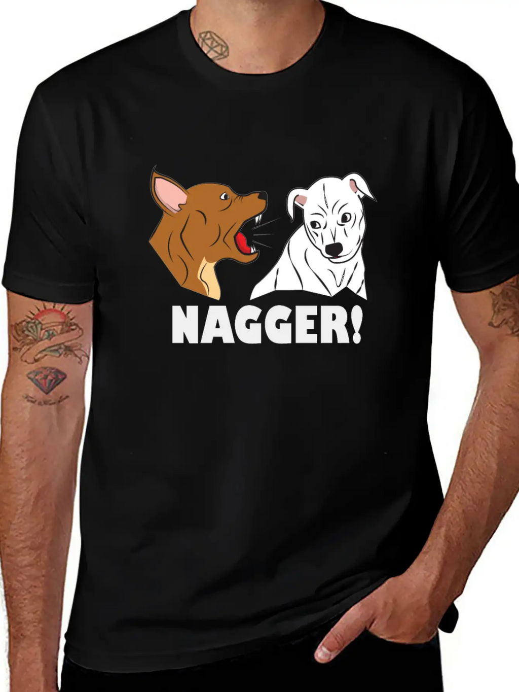 Dog Friendship Dogs Relationship Nagger Present Essential Cotton Tee For Daily Outfits – Unisex Style