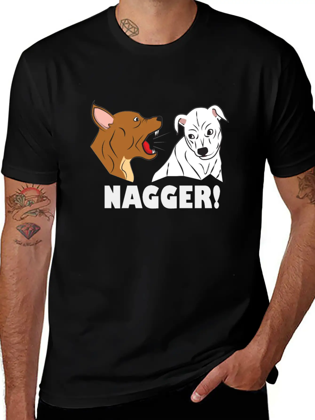 Dog Friendship Dogs Relationship Nagger Present Essential Cotton Tee For Daily Outfits – Unisex Style