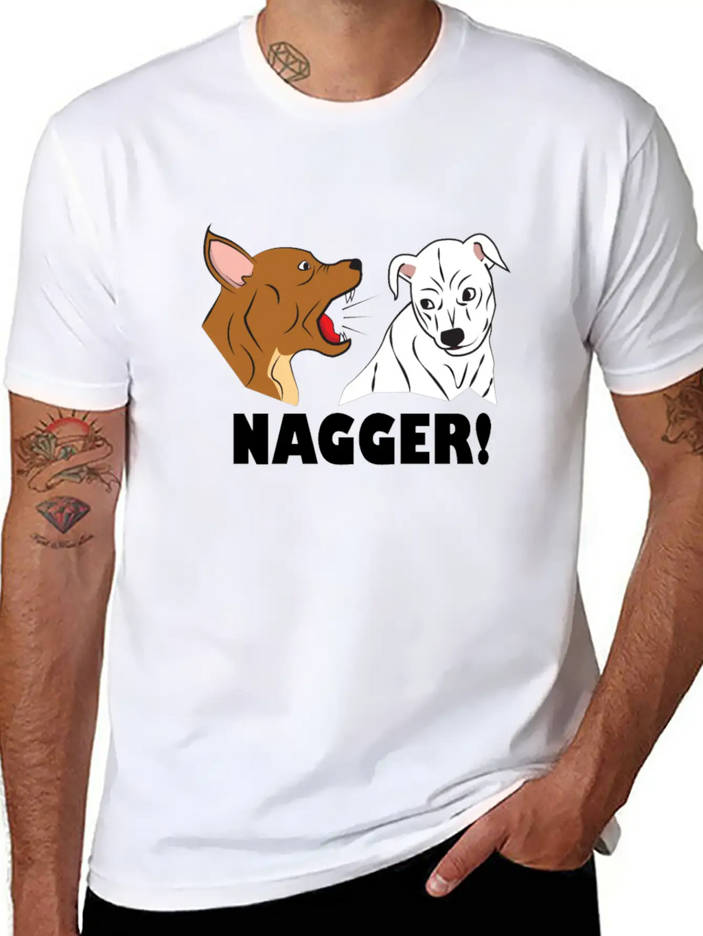 Dog Friendship Dogs Relationship Nagger Present Essential Cotton Tee For Daily Outfits – Unisex Style