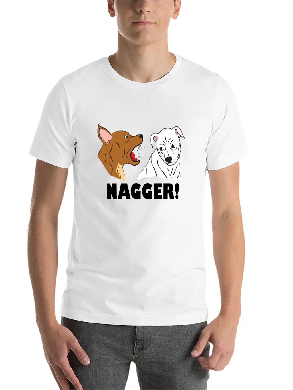 Dog Friendship Dogs Relationship Nagger Present Essential Cotton Tee For Daily Outfits – Unisex Style