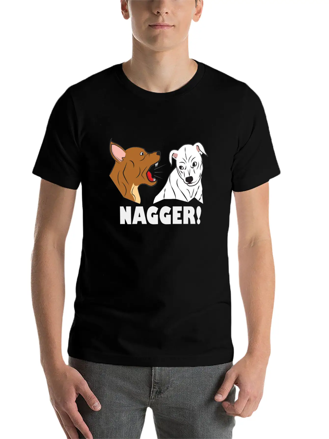 Dog Friendship Dogs Relationship Nagger Present Essential Cotton Tee For Daily Outfits – Unisex Style