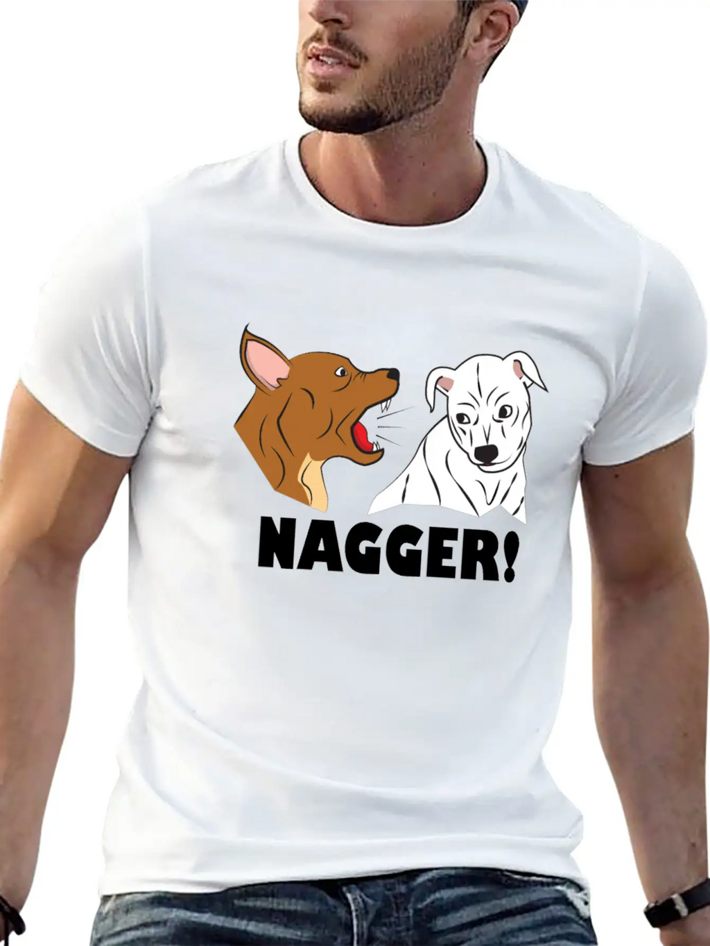 Dog Friendship Dogs Relationship Nagger Present Essential Cotton Tee For Daily Outfits – Unisex Style