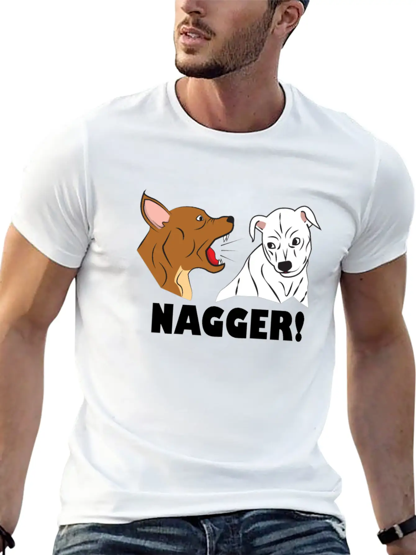 Dog Friendship Dogs Relationship Nagger Present Essential Cotton Tee For Daily Outfits – Unisex Style