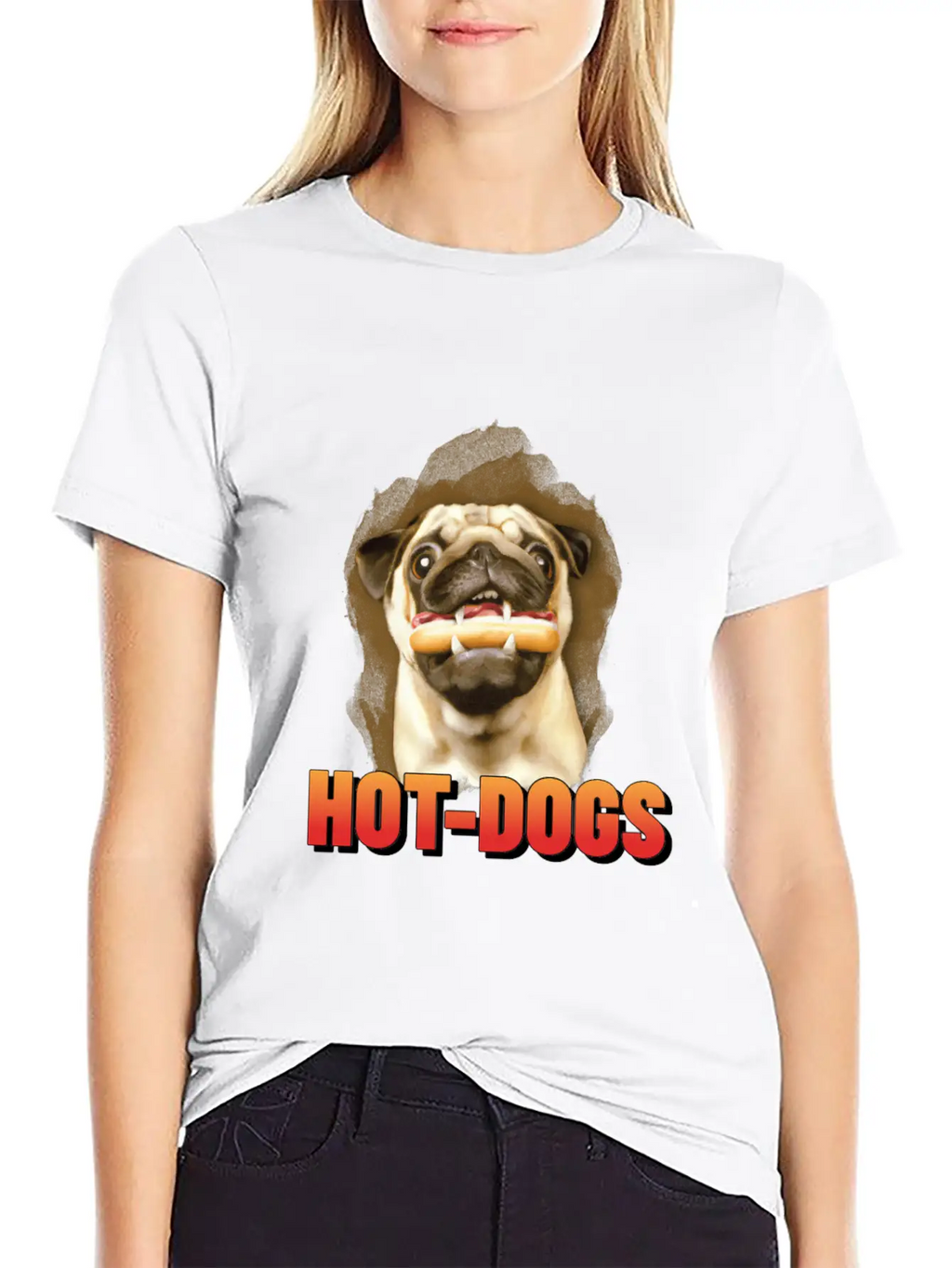 Dog Funny Hot Dogs Puppy Breathable Graphic T-Shirt – Perfect For Casual Days