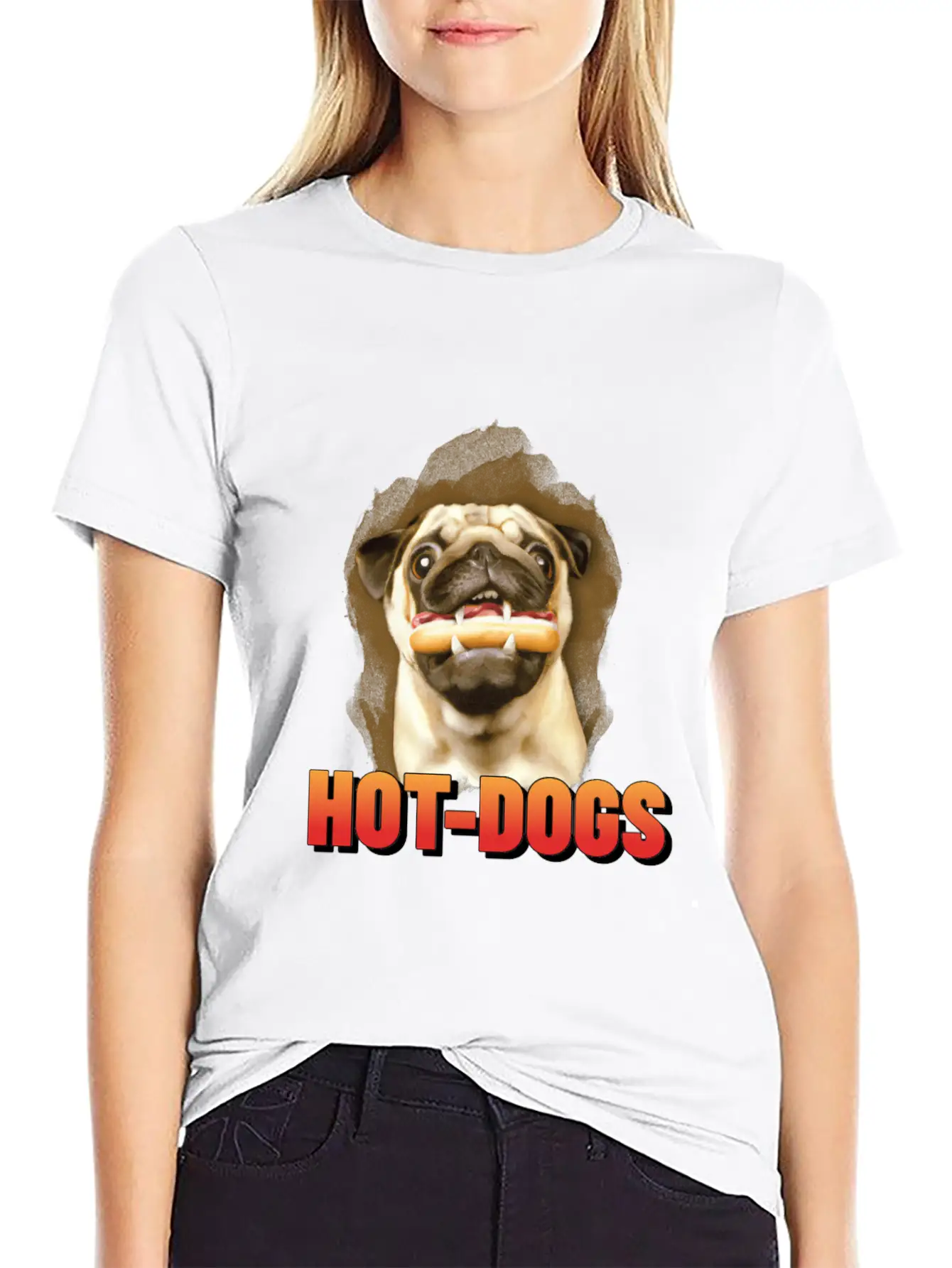 Dog Funny Hot Dogs Puppy Breathable Graphic T-Shirt – Perfect For Casual Days