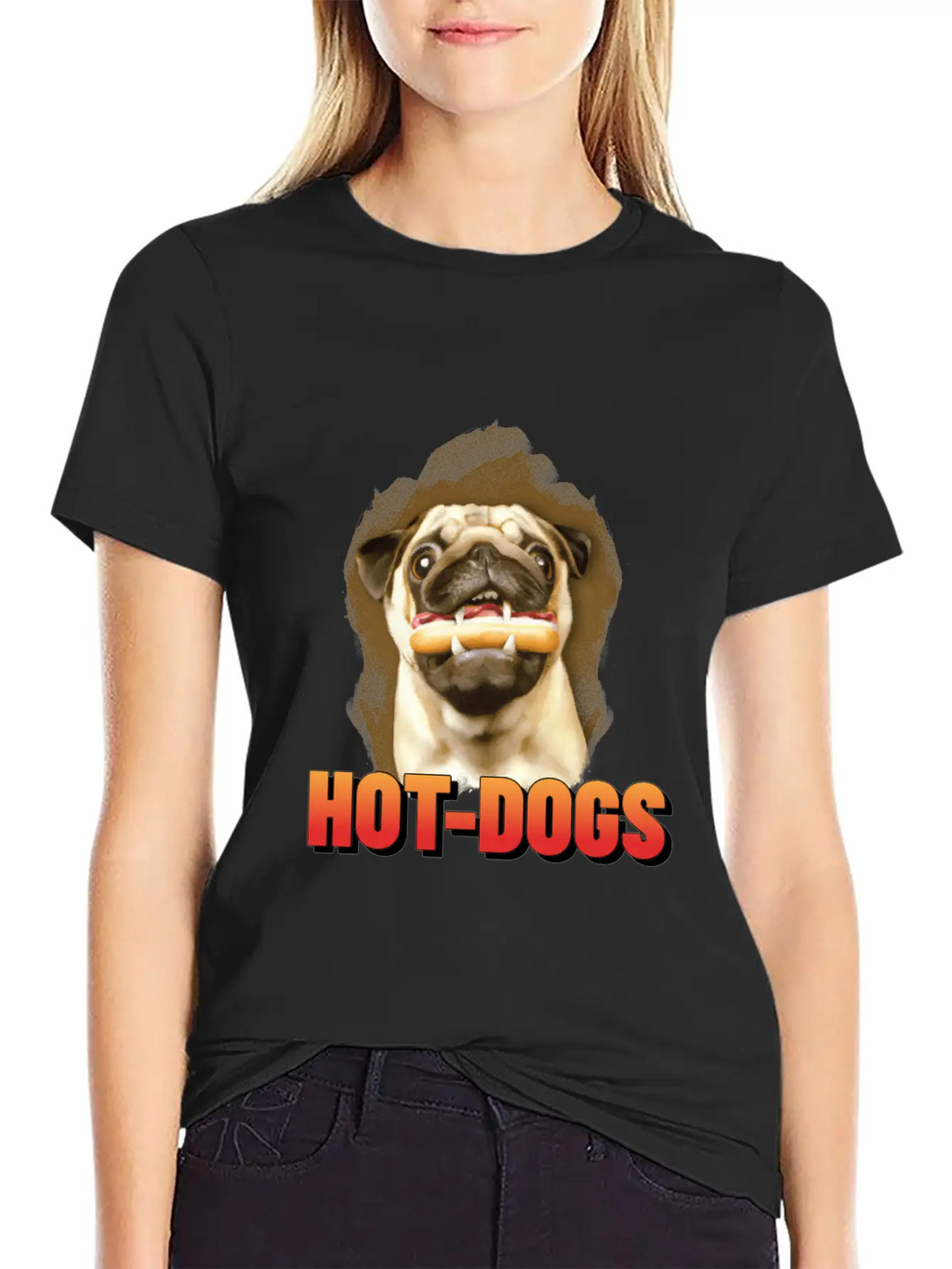 Dog Funny Hot Dogs Puppy Breathable Graphic T-Shirt – Perfect For Casual Days