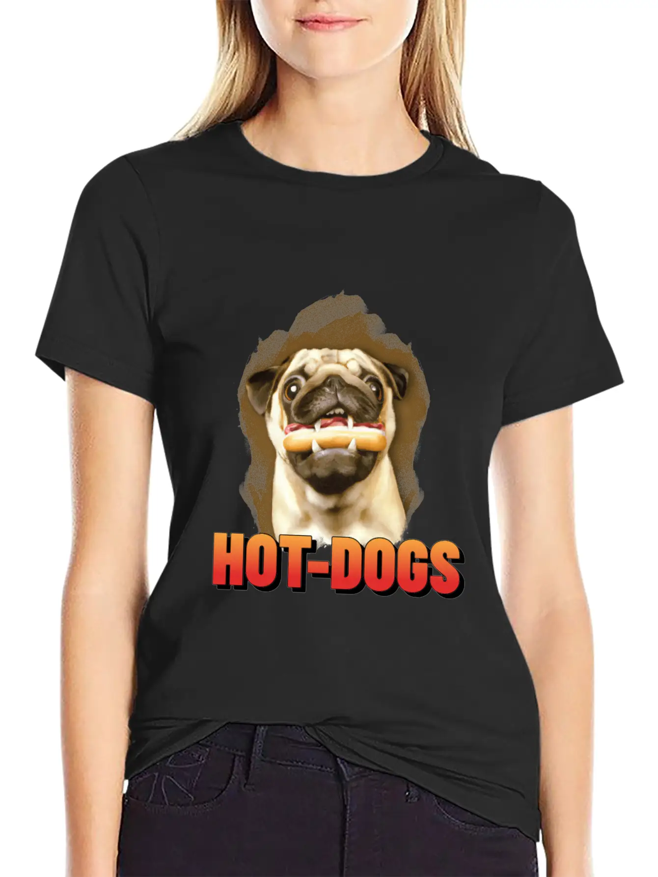 Dog Funny Hot Dogs Puppy Breathable Graphic T-Shirt – Perfect For Casual Days