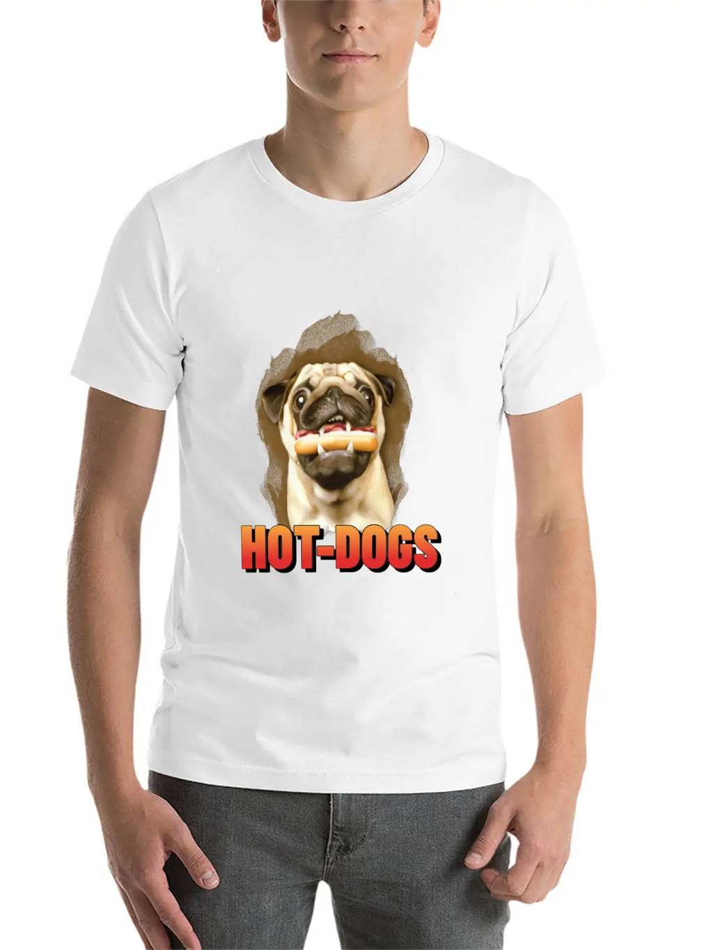 Dog Funny Hot Dogs Puppy Breathable Graphic T-Shirt – Perfect For Casual Days