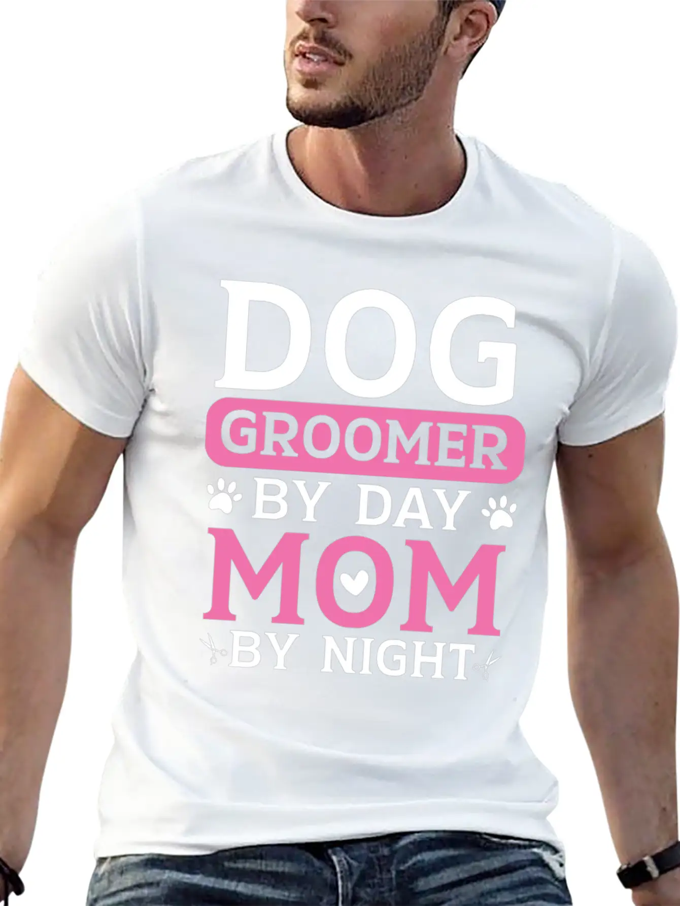 Dog Groomer By Day Mom By Night Mothers Day Timeless Short Sleeve Tee – Comfy And Minimalist Design