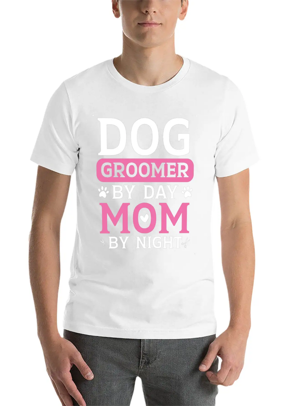 Dog Groomer By Day Mom By Night Mothers Day Timeless Short Sleeve Tee – Comfy And Minimalist Design