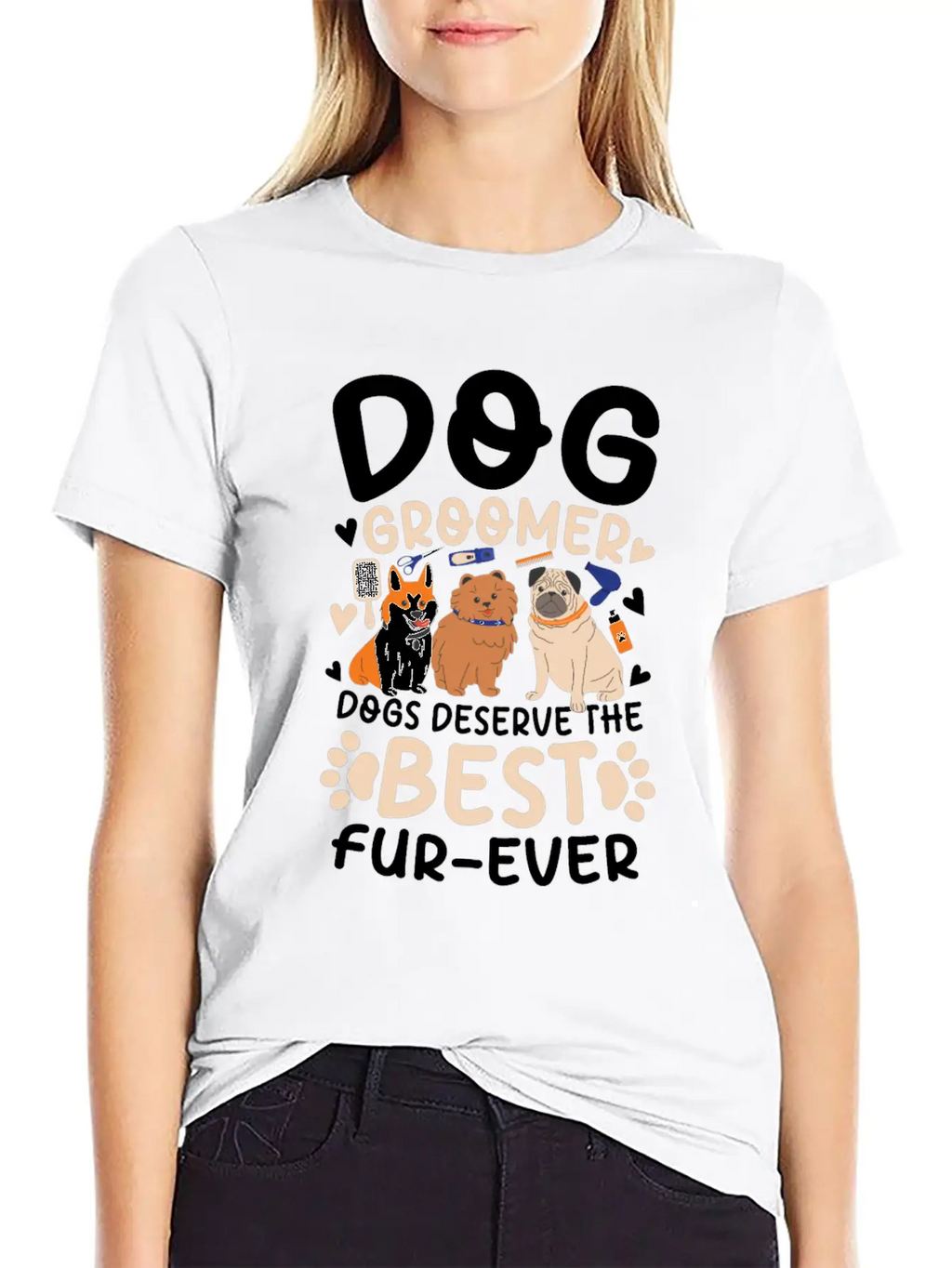 Dog Groomer Dogs Deserve The Best Fur-Ever Unisex Casual T-Shirt – Clean Design For Daily Comfort