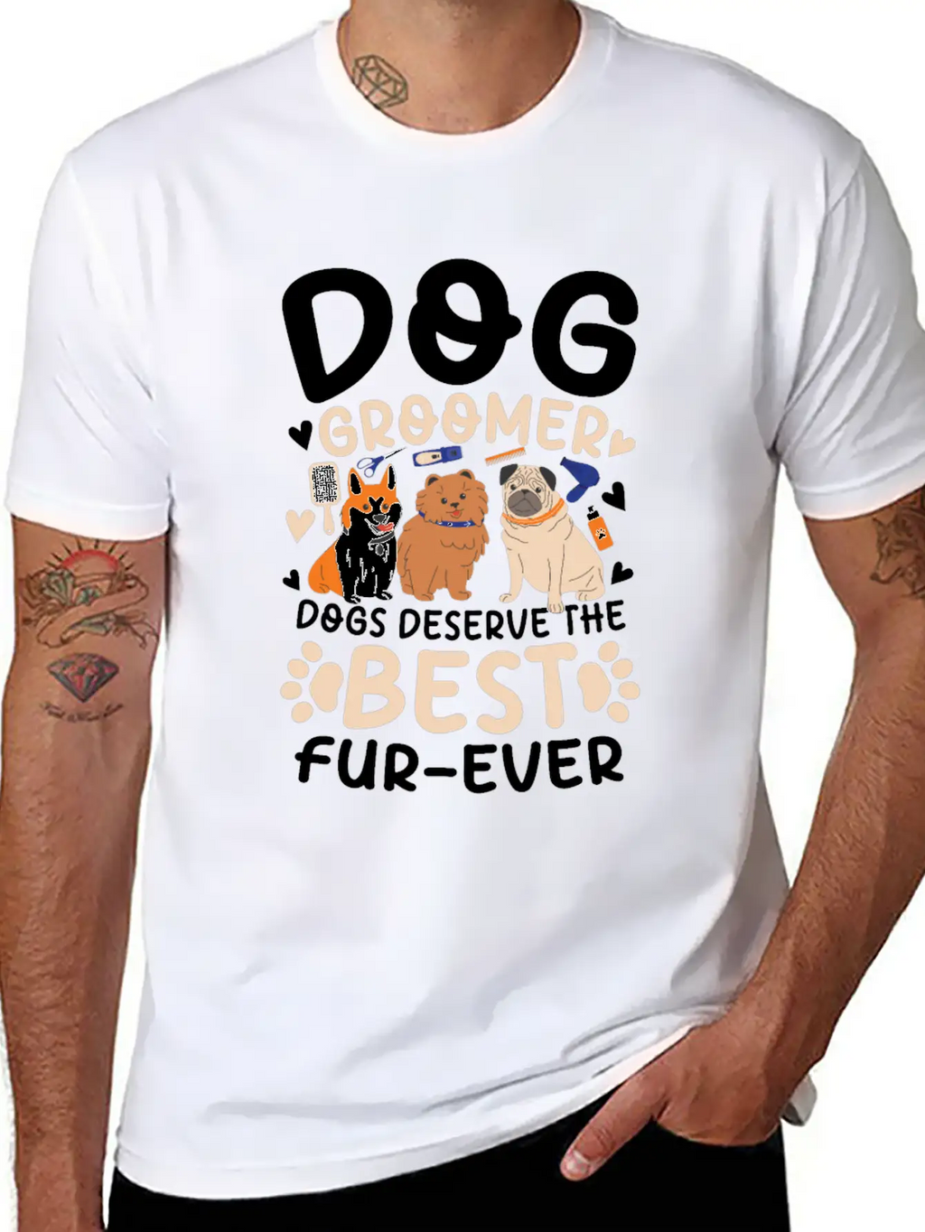 Dog Groomer Dogs Deserve The Best Fur-Ever Unisex Casual T-Shirt – Clean Design For Daily Comfort