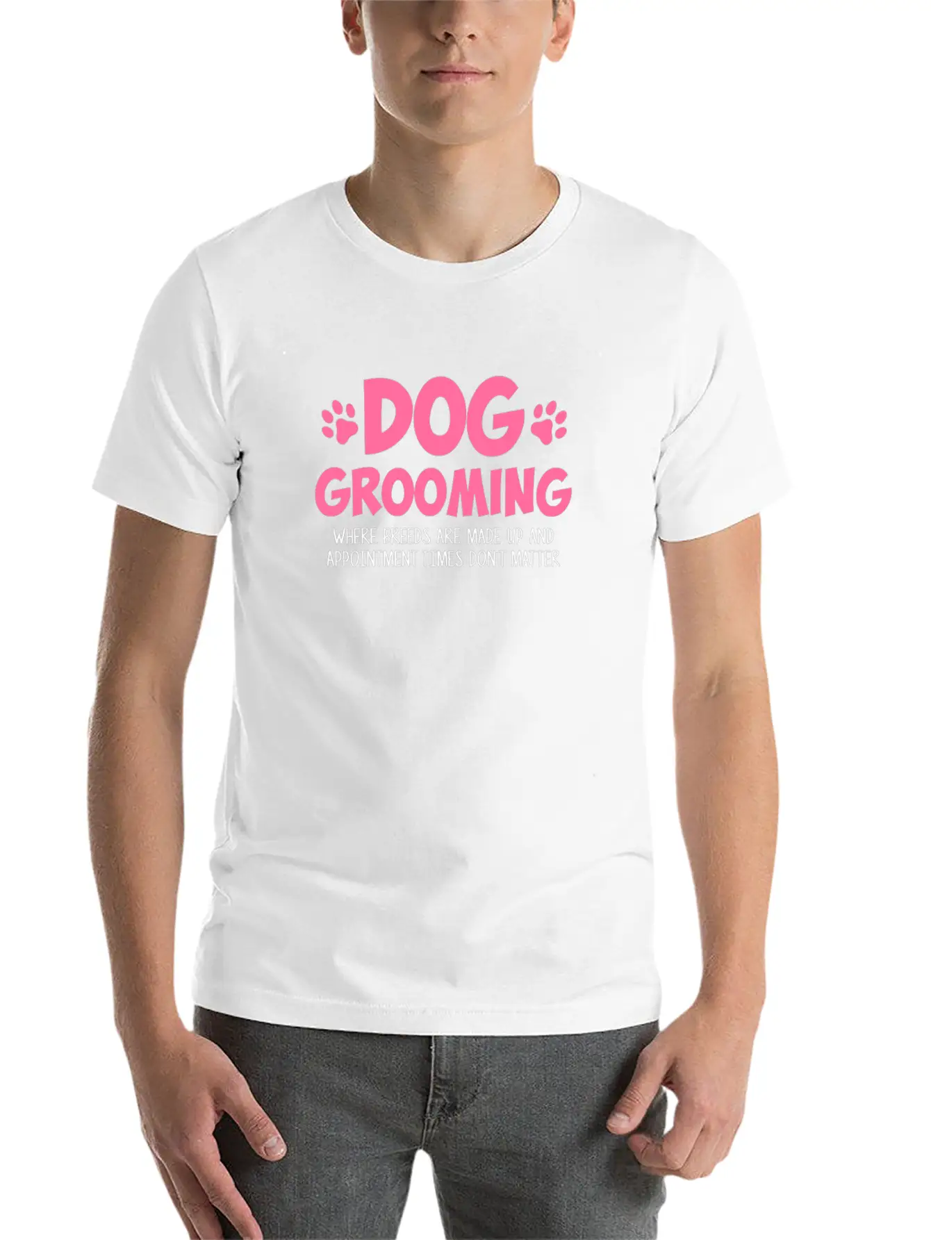 Dog Grooming Where Breeds, Dog Groomer Unisex Casual T-Shirt – Clean Design For Daily Comfort