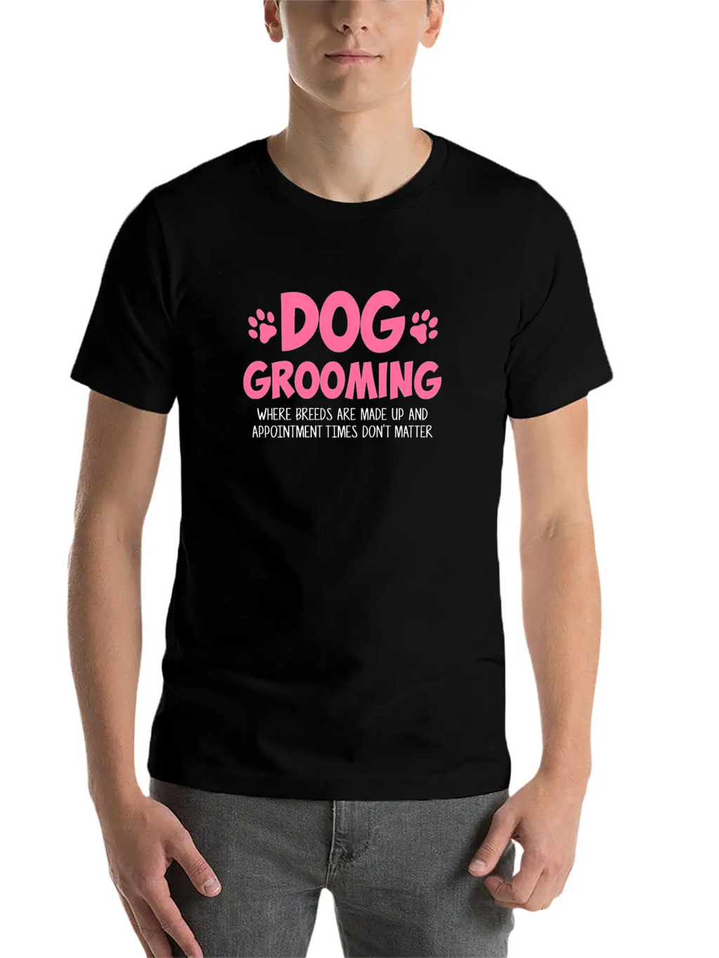 Dog Grooming Where Breeds, Dog Groomer Unisex Casual T-Shirt – Clean Design For Daily Comfort