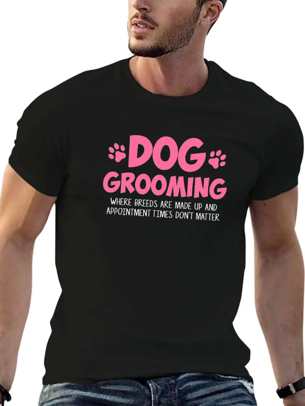 Dog Grooming Where Breeds, Dog Groomer Unisex Casual T-Shirt – Clean Design For Daily Comfort