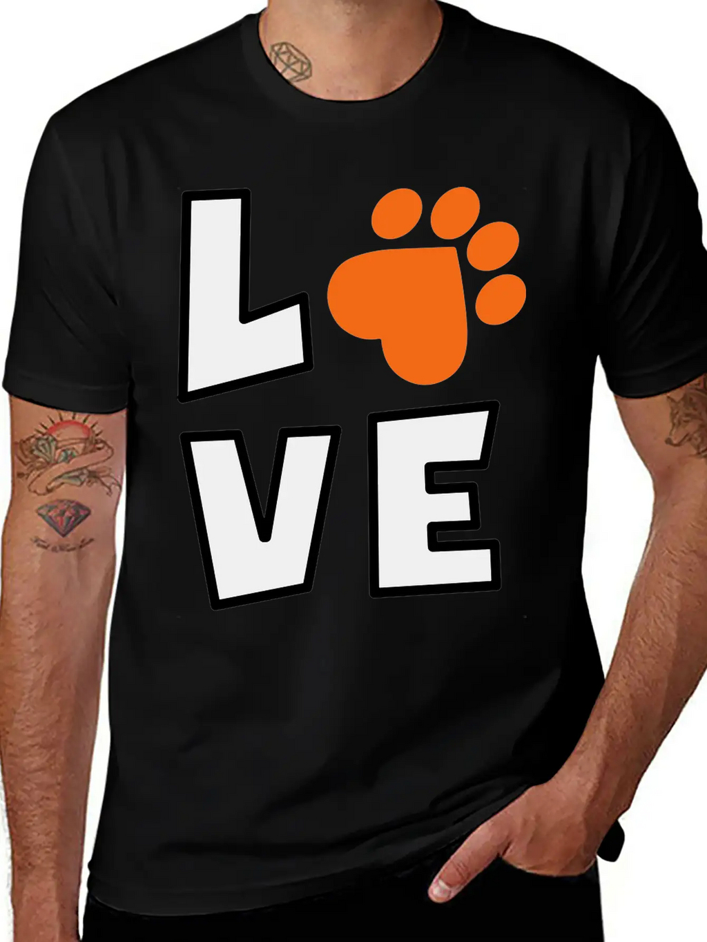 Dog Love Stylish Everyday T-Shirt – Unisex Basic Cotton Tee