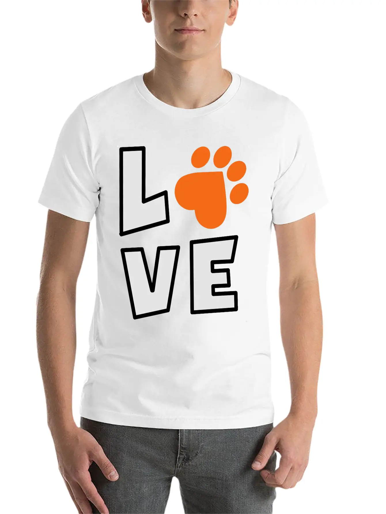 Dog Love Stylish Everyday T-Shirt – Unisex Basic Cotton Tee