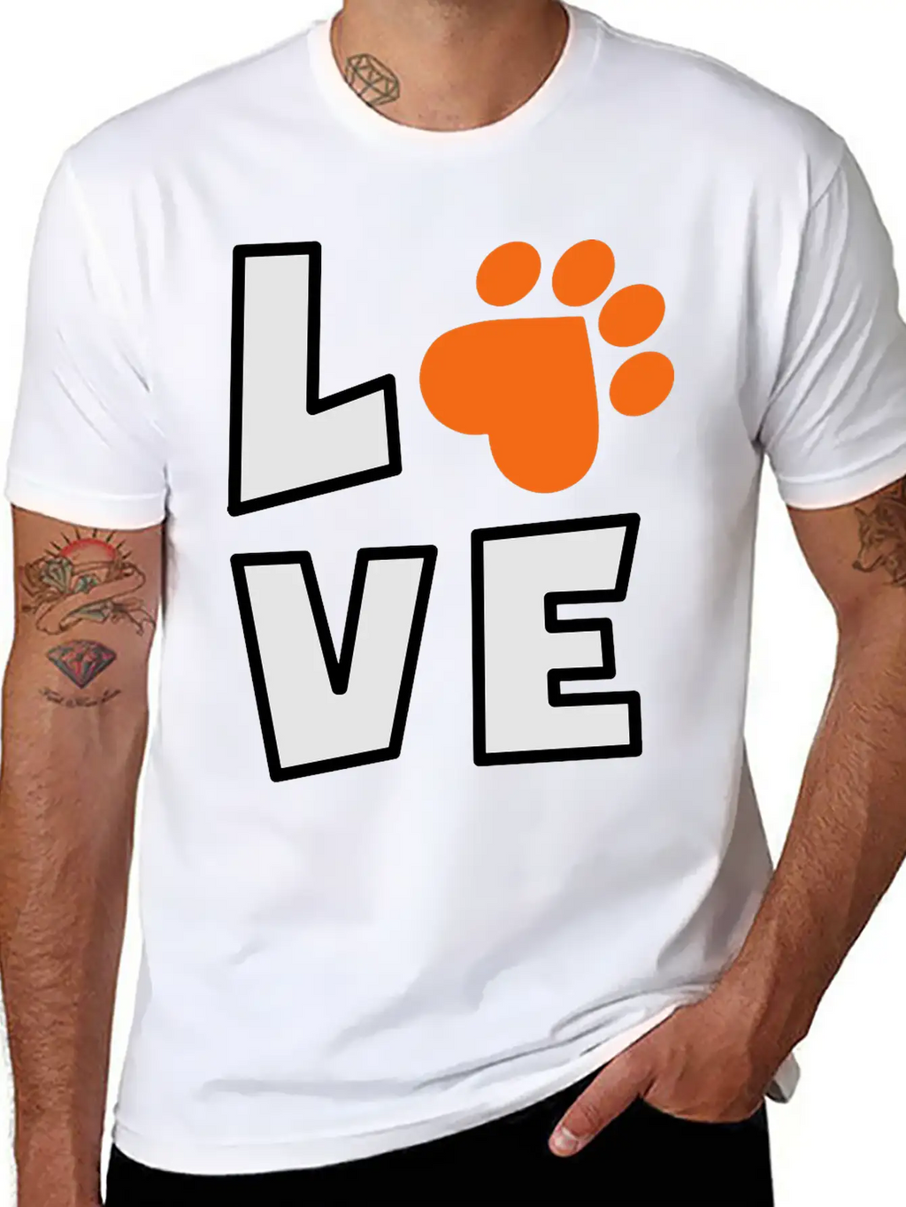 Dog Love Stylish Everyday T-Shirt – Unisex Basic Cotton Tee