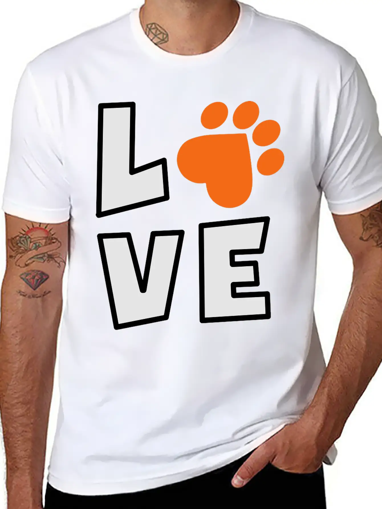Dog Love Stylish Everyday T-Shirt – Unisex Basic Cotton Tee