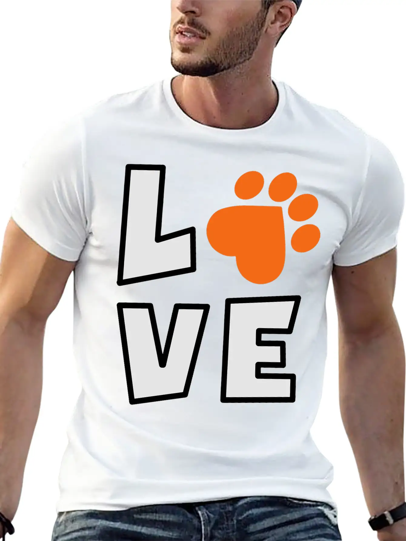 Dog Love Stylish Everyday T-Shirt – Unisex Basic Cotton Tee