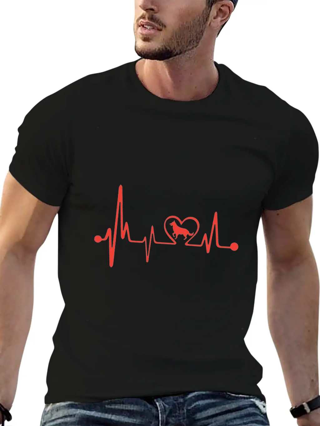 Dog Lover Design Breathable Graphic T-Shirt – Perfect For Casual Days