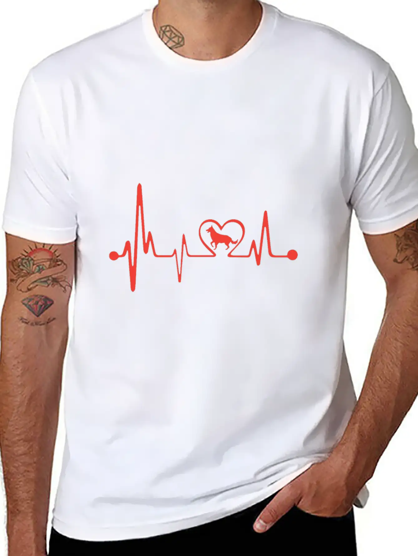 Dog Lover Design Breathable Graphic T-Shirt – Perfect For Casual Days