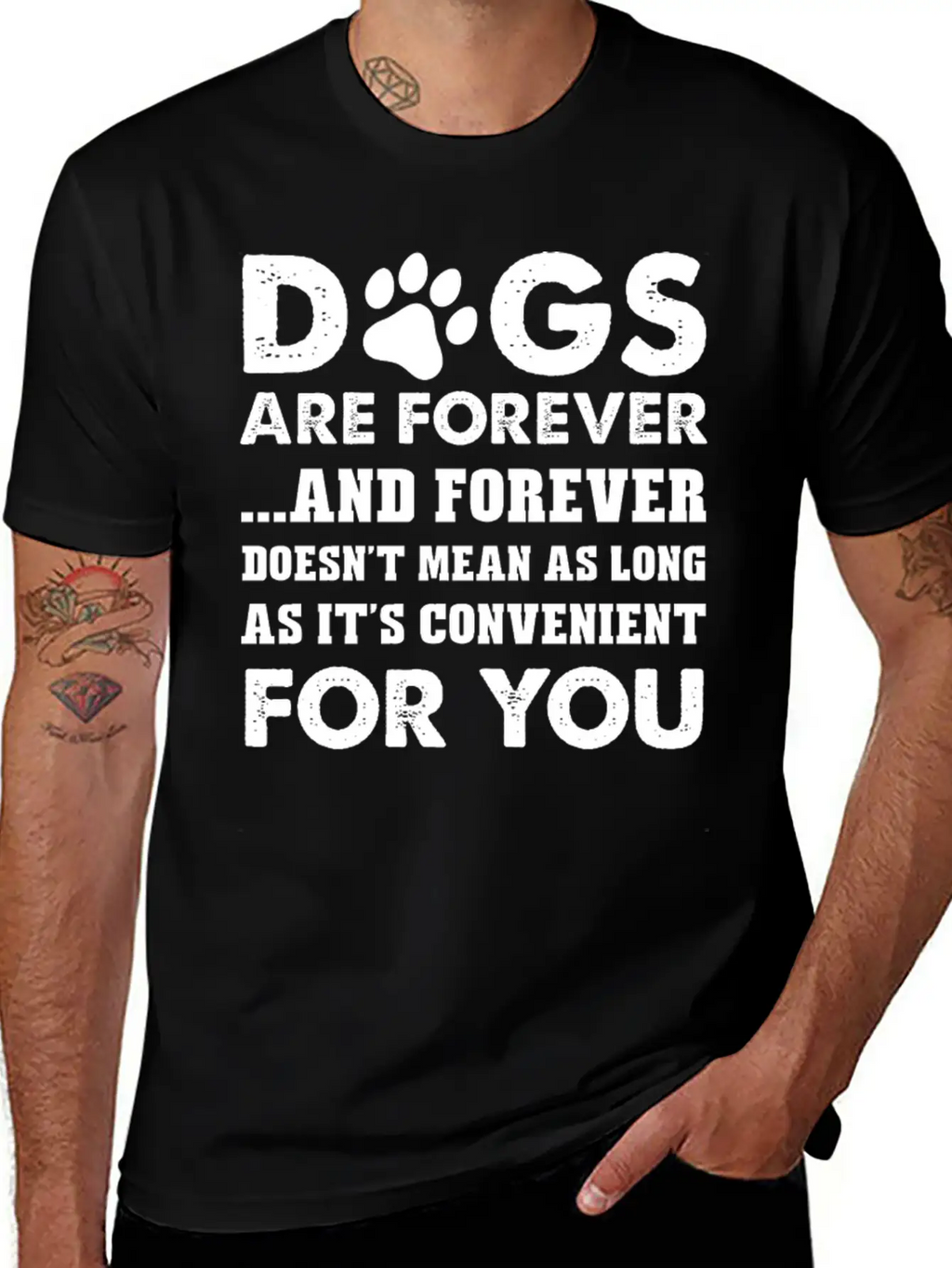 Dog Lover - Doesnt Mean As Long As It's Convenie Timeless Short Sleeve Tee – Comfy And Minimalist Design