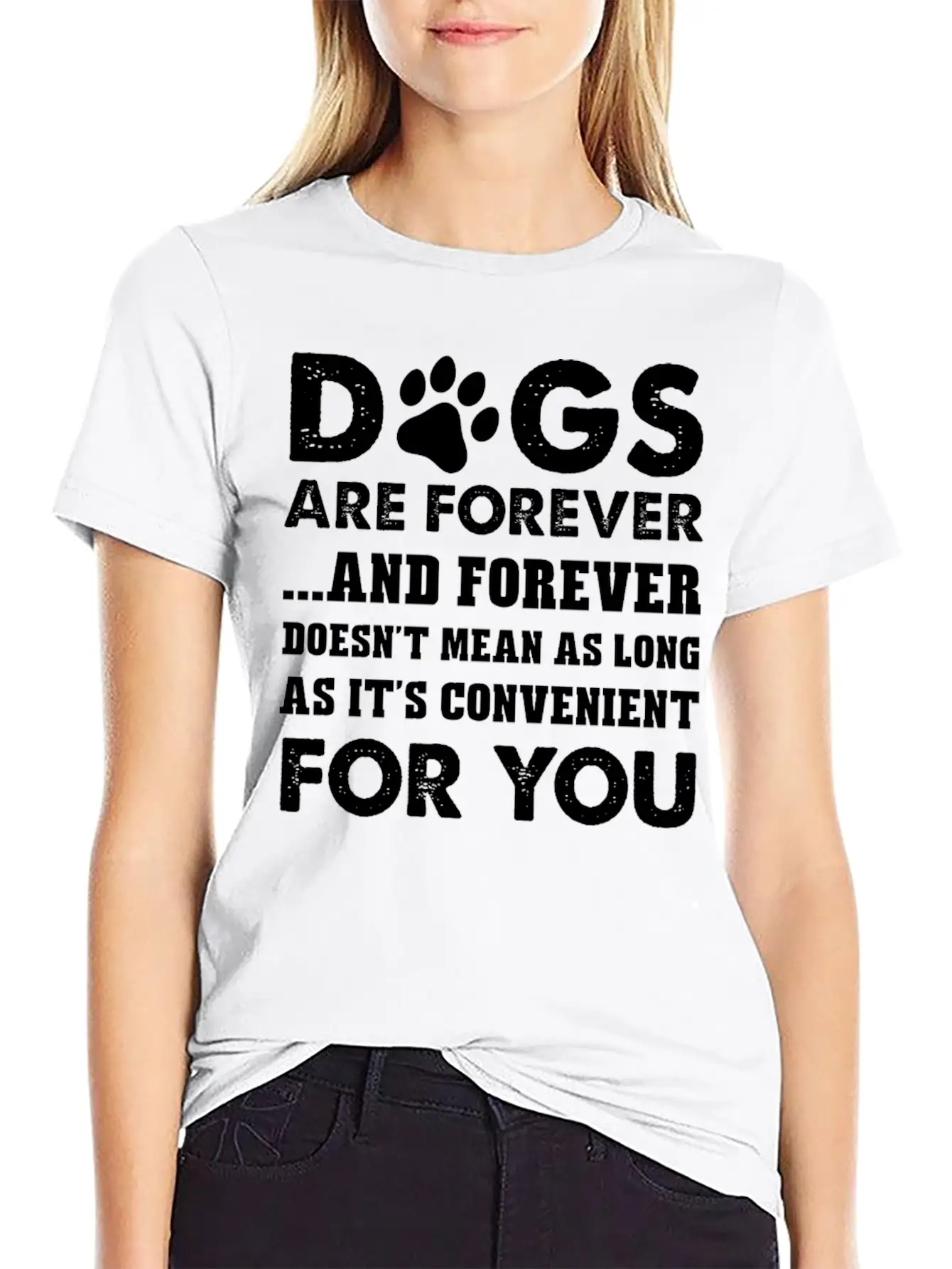 Dog Lover - Doesnt Mean As Long As It's Convenie Timeless Short Sleeve Tee – Comfy And Minimalist Design