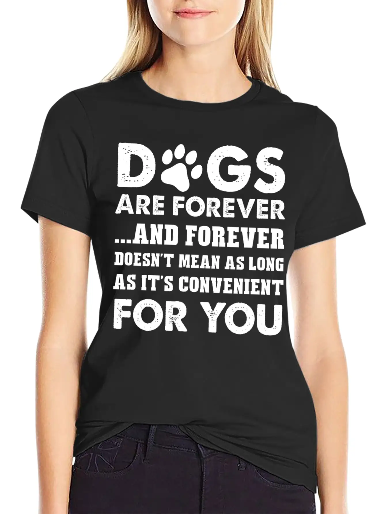 Dog Lover - Doesnt Mean As Long As It's Convenie Timeless Short Sleeve Tee – Comfy And Minimalist Design