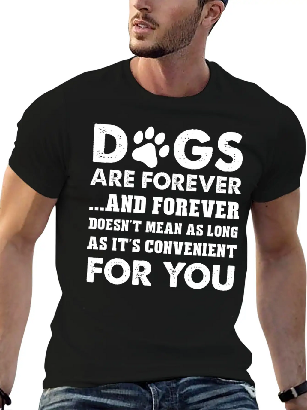 Dog Lover - Doesnt Mean As Long As It's Convenie Timeless Short Sleeve Tee – Comfy And Minimalist Design