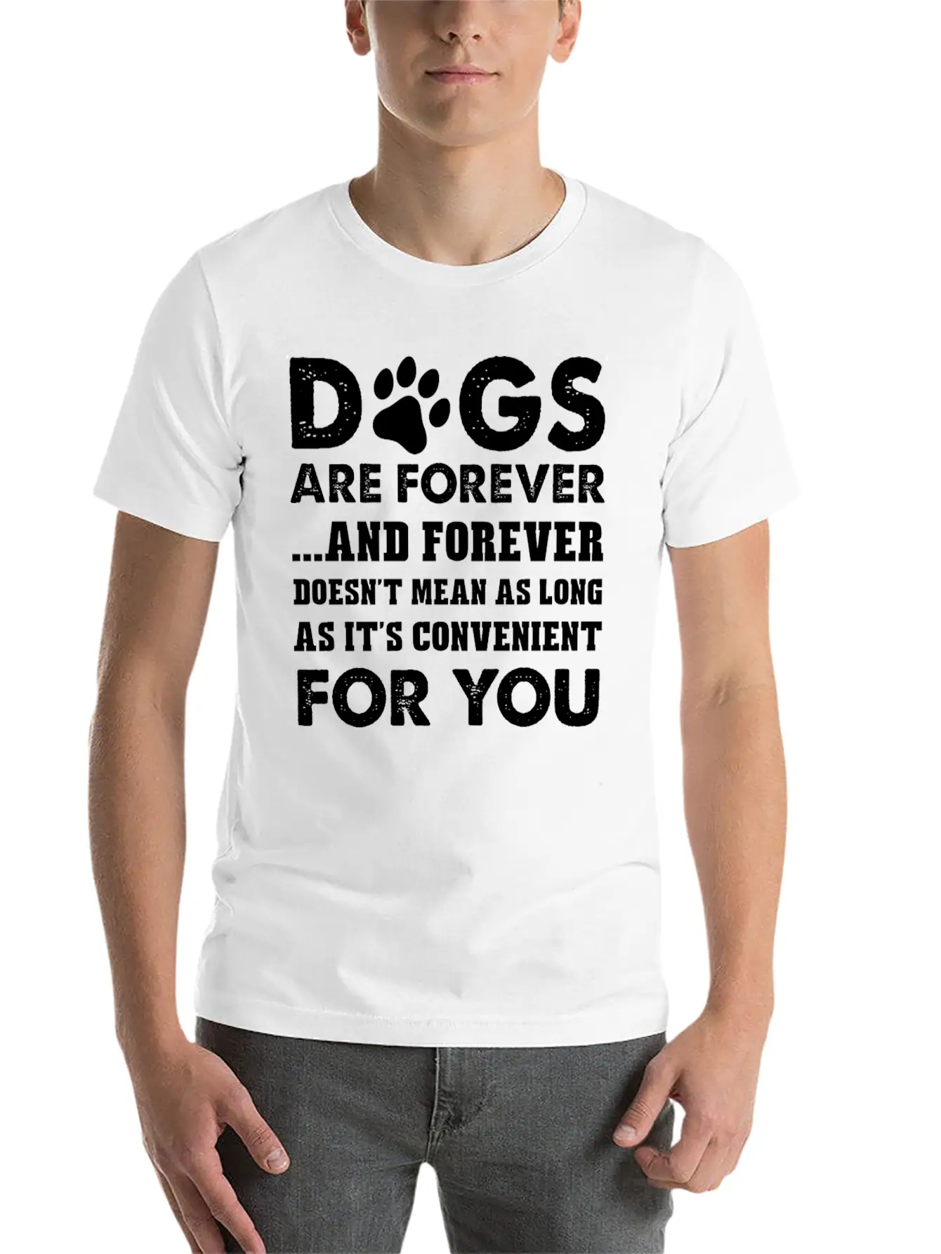 Dog Lover - Doesnt Mean As Long As It's Convenie Timeless Short Sleeve Tee – Comfy And Minimalist Design