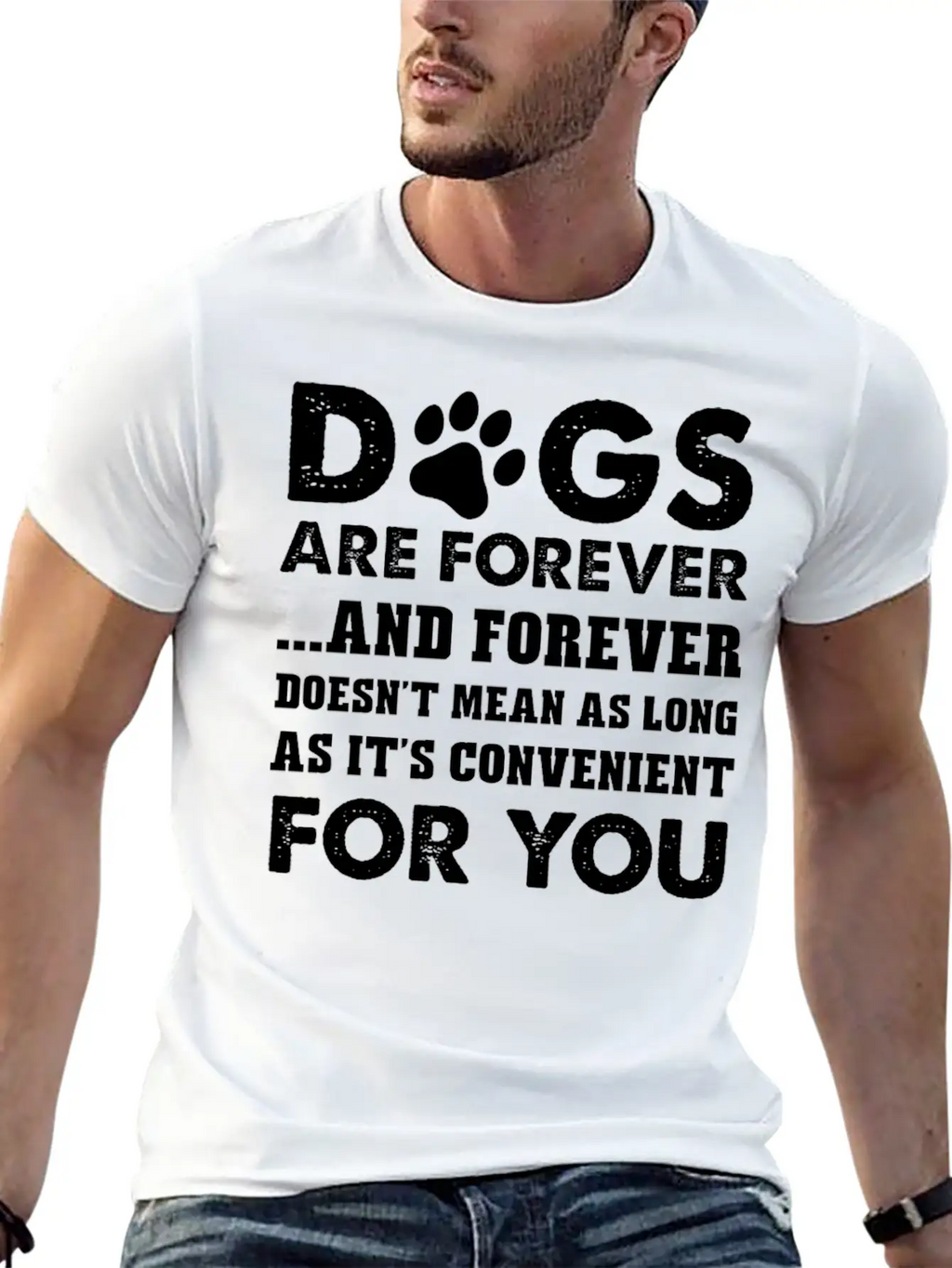Dog Lover - Doesnt Mean As Long As It's Convenie Timeless Short Sleeve Tee – Comfy And Minimalist Design