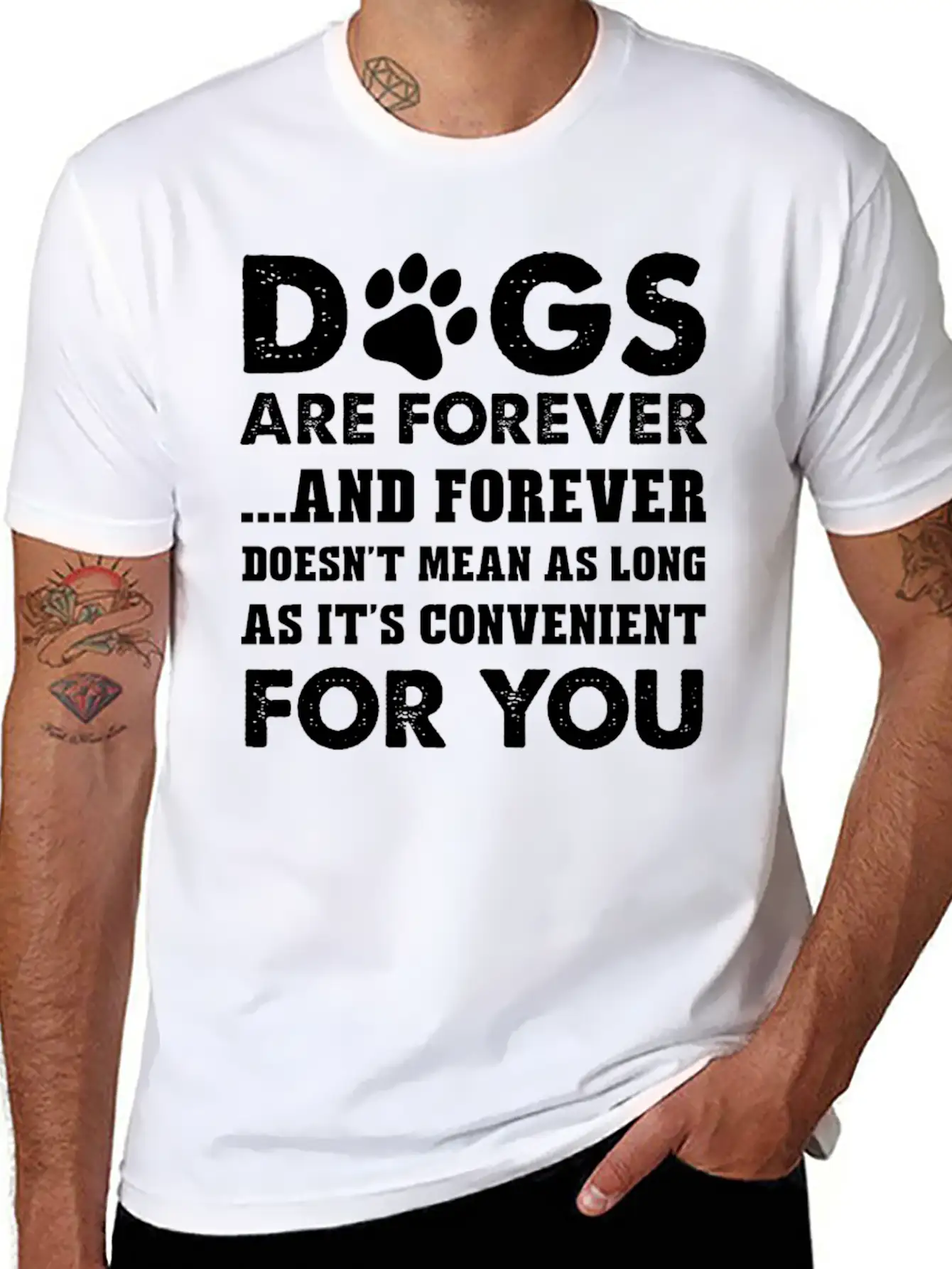 Dog Lover - Doesnt Mean As Long As It's Convenie Timeless Short Sleeve Tee – Comfy And Minimalist Design