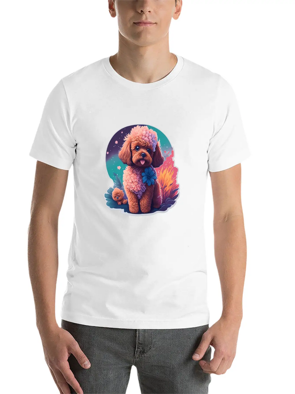 Dog Mode On Cute Poodle Dog Puppy Breathable Graphic T-Shirt – Perfect For Casual Days