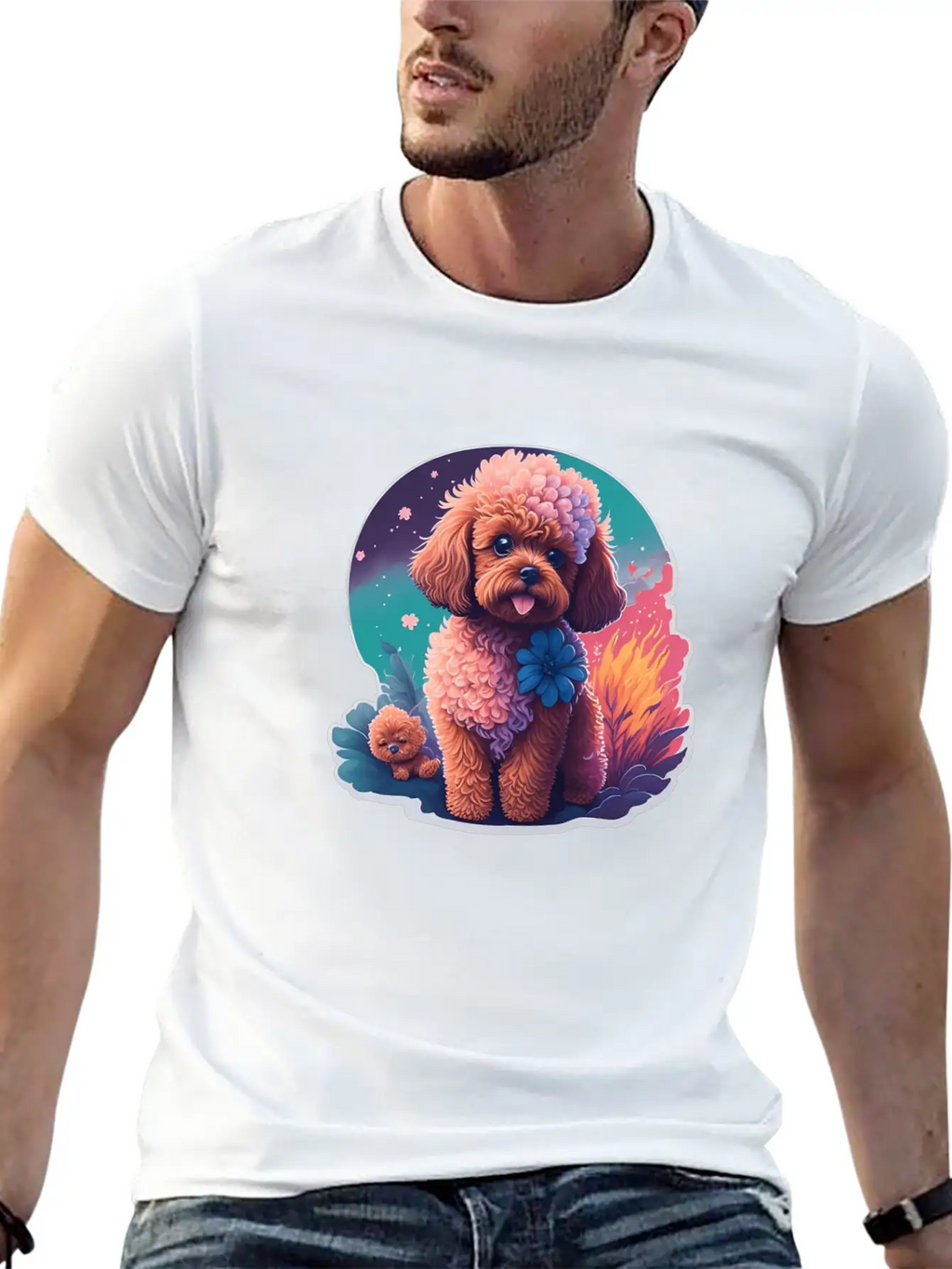 Dog Mode On Cute Poodle Dog Puppy Breathable Graphic T-Shirt – Perfect For Casual Days