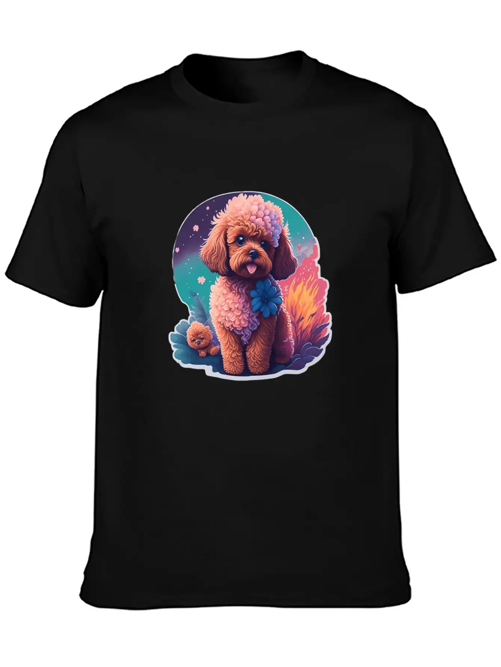 Dog Mode On Cute Poodle Dog Puppy Breathable Graphic T-Shirt – Perfect For Casual Days