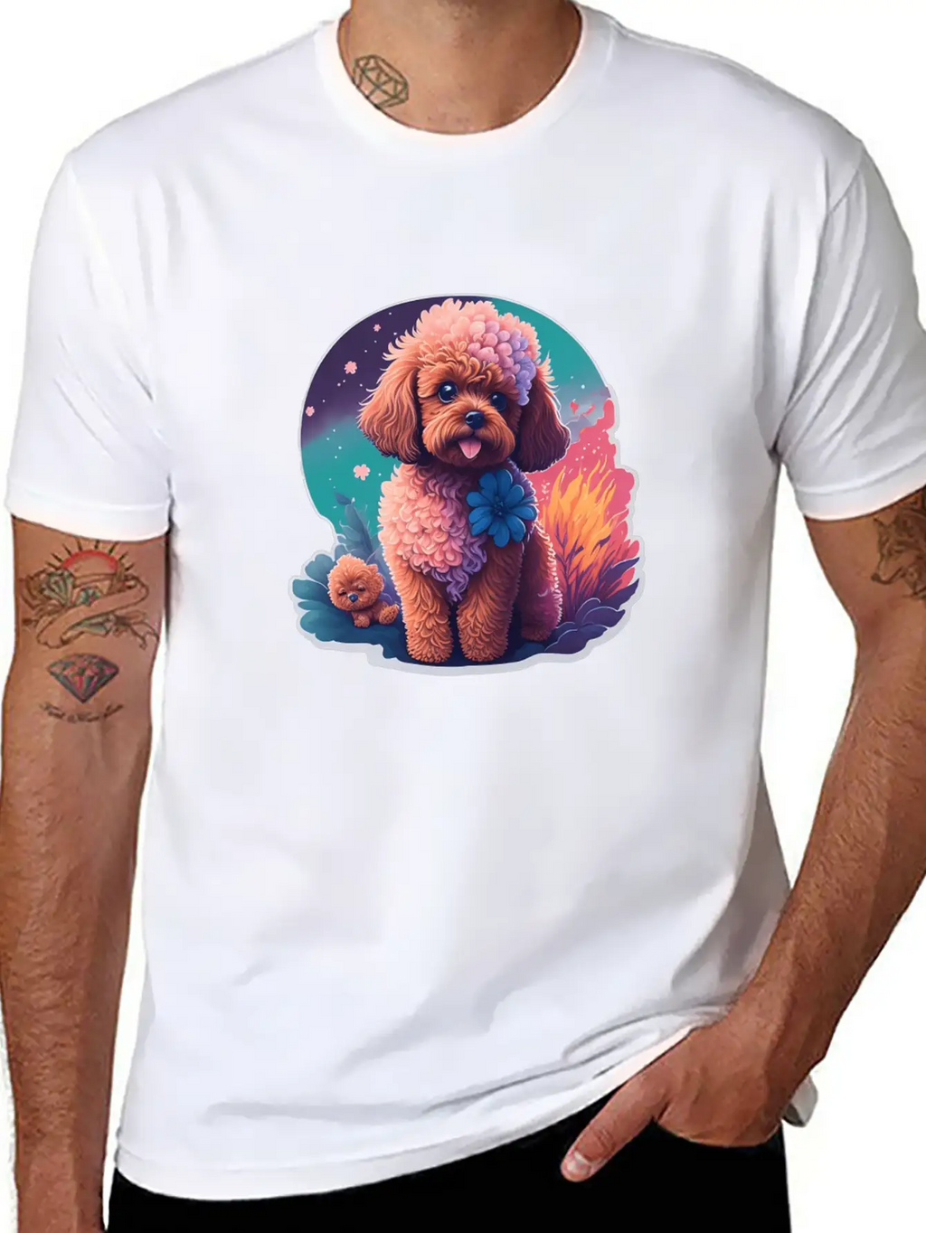 Dog Mode On Cute Poodle Dog Puppy Breathable Graphic T-Shirt – Perfect For Casual Days