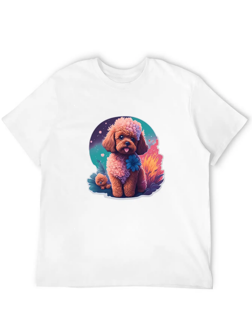 Dog Mode On Cute Poodle Dog Puppy Breathable Graphic T-Shirt – Perfect For Casual Days