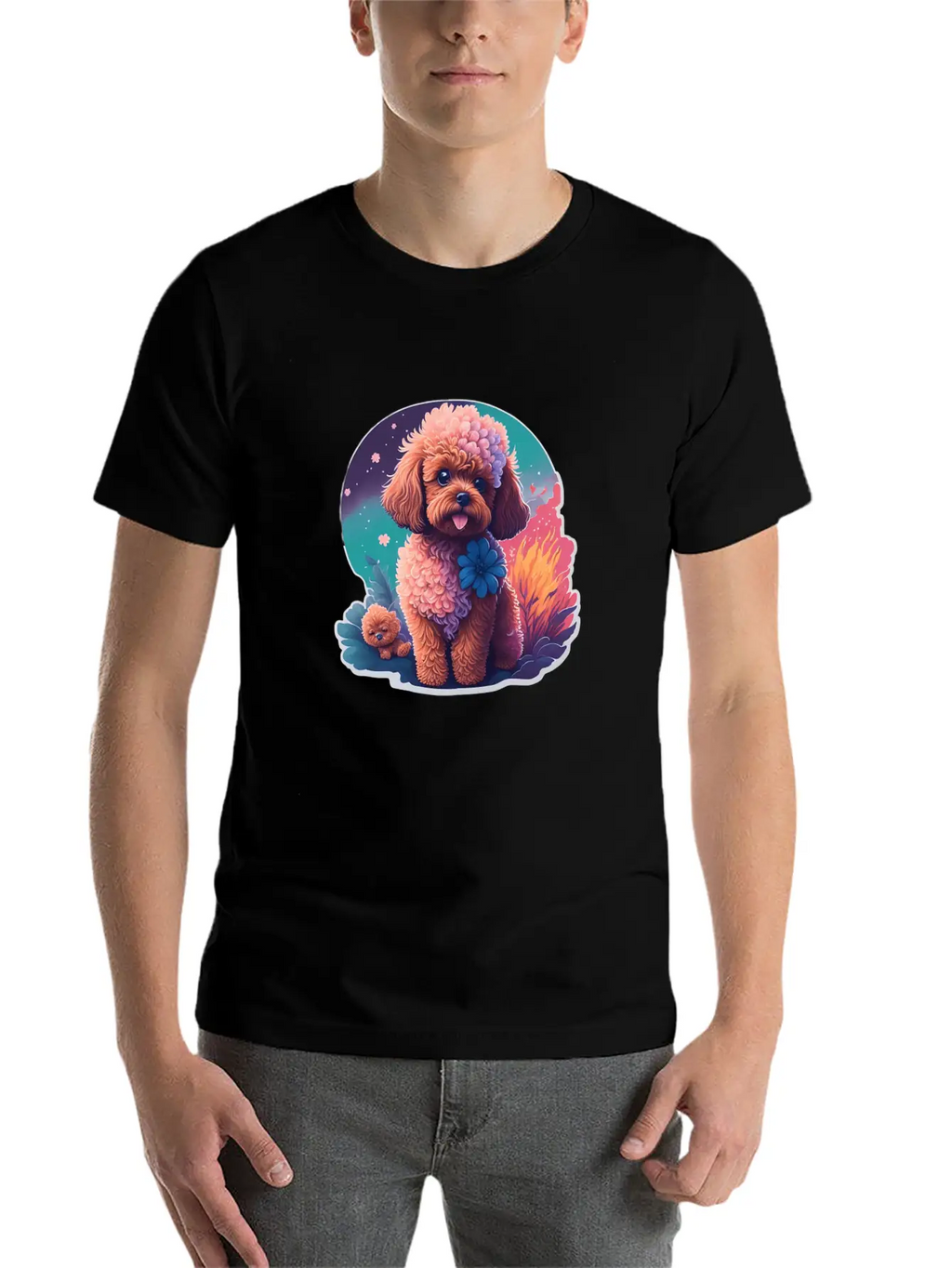 Dog Mode On Cute Poodle Dog Puppy Breathable Graphic T-Shirt – Perfect For Casual Days