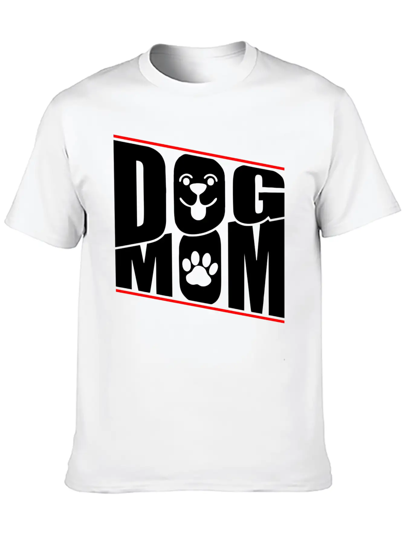DOG MOM Stylish Everyday T-Shirt – Unisex Basic Cotton Tee