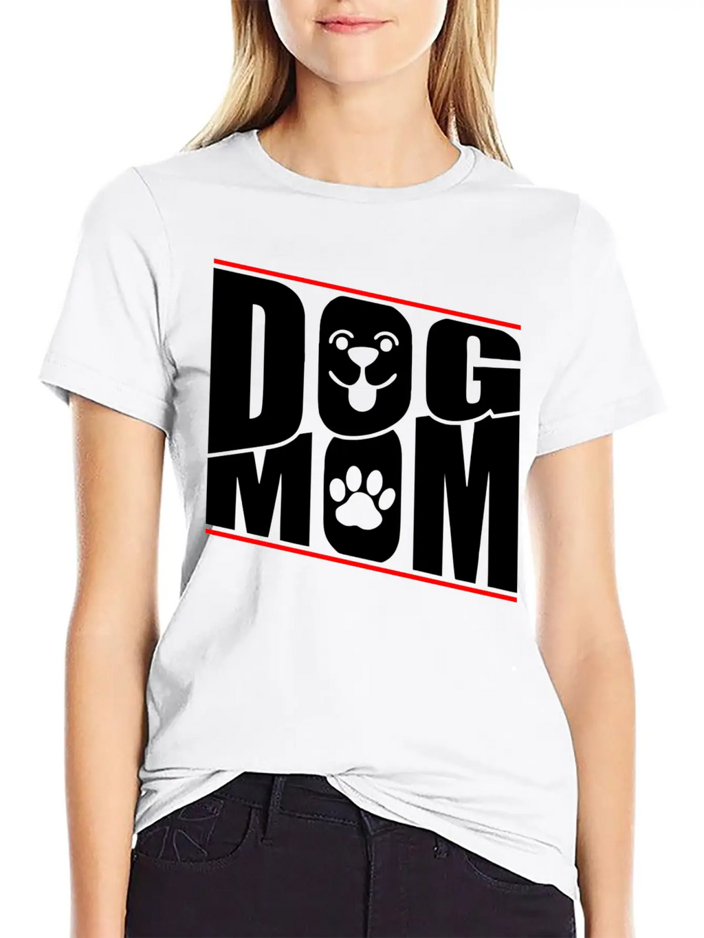 DOG MOM Stylish Everyday T-Shirt – Unisex Basic Cotton Tee