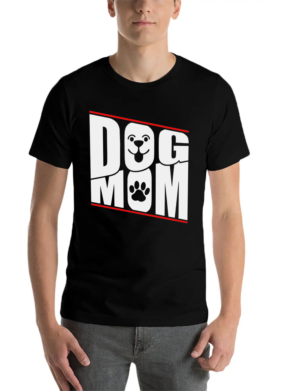 DOG MOM Stylish Everyday T-Shirt – Unisex Basic Cotton Tee