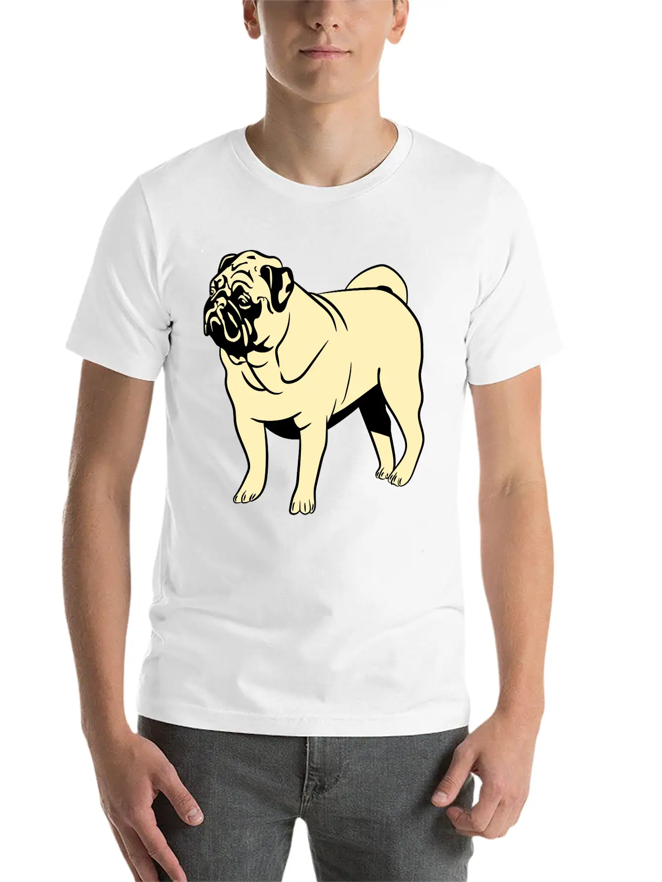 Dog Mops Timeless Short Sleeve Tee – Comfy And Minimalist Design