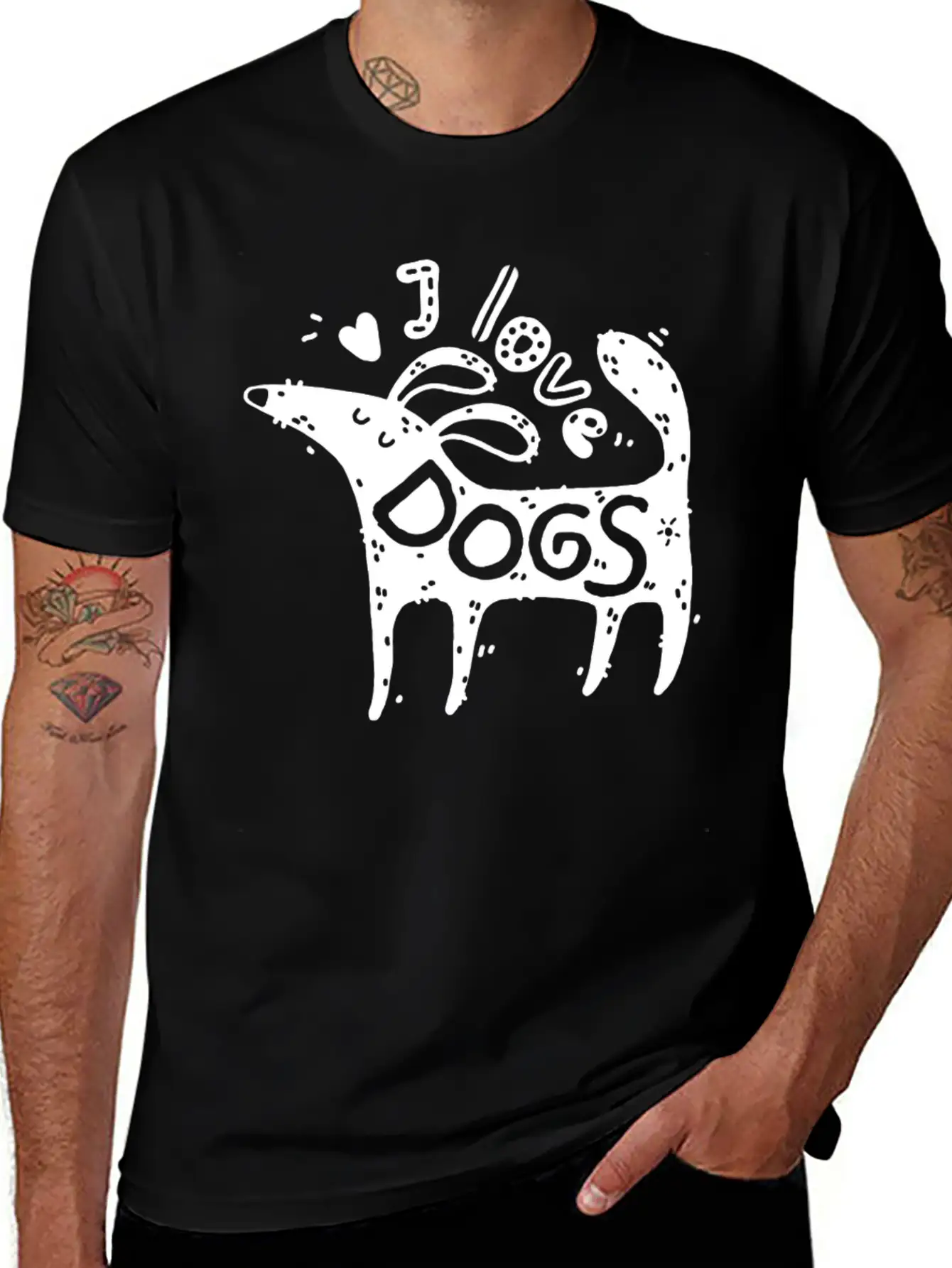 Dog Owner Dog Lover I Love Dogs Pet Puppy Breathable Graphic T-Shirt – Perfect For Casual Days