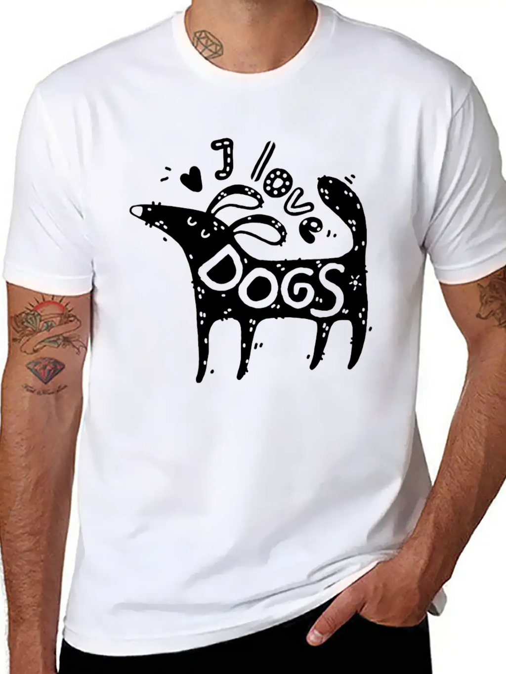 Dog Owner Dog Lover I Love Dogs Pet Puppy Breathable Graphic T-Shirt – Perfect For Casual Days