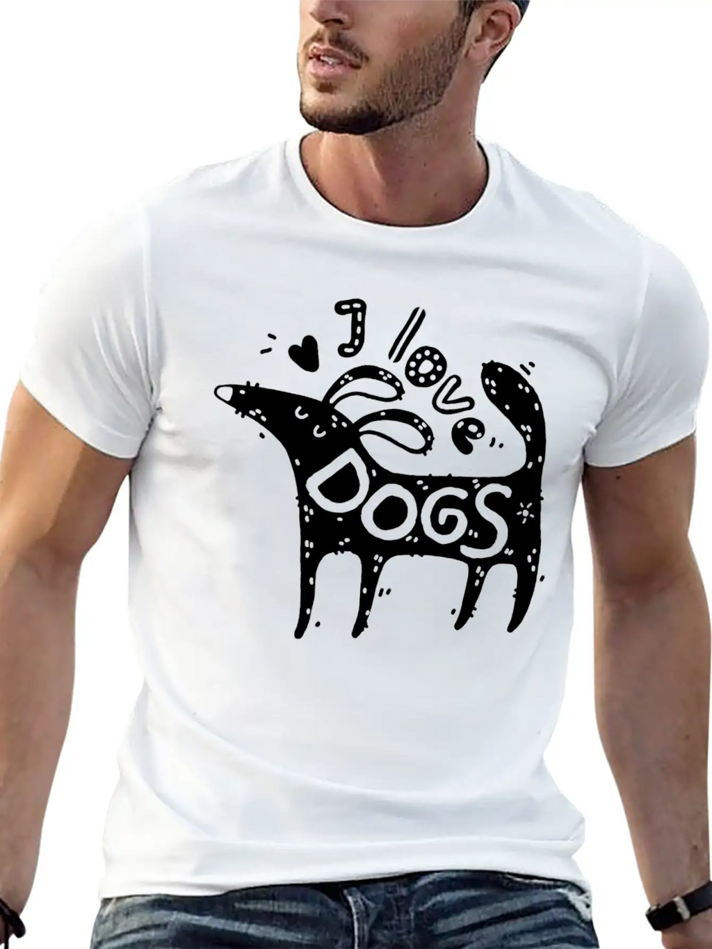 Dog Owner Dog Lover I Love Dogs Pet Puppy Breathable Graphic T-Shirt – Perfect For Casual Days
